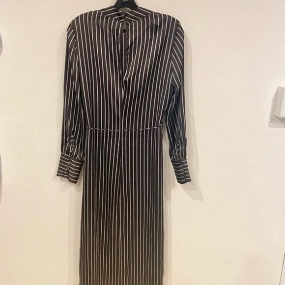 JUST Female Rosie Brown Striped Shirt Dress Size Small EUC - Picture 6 of 6
